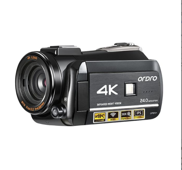Ordro AC3 3.1 Inch IPS Screen 4K Full HD 13MP Night Vision WiFi Live Camcorder DV Digital Camera, Style:Standard(Black)
